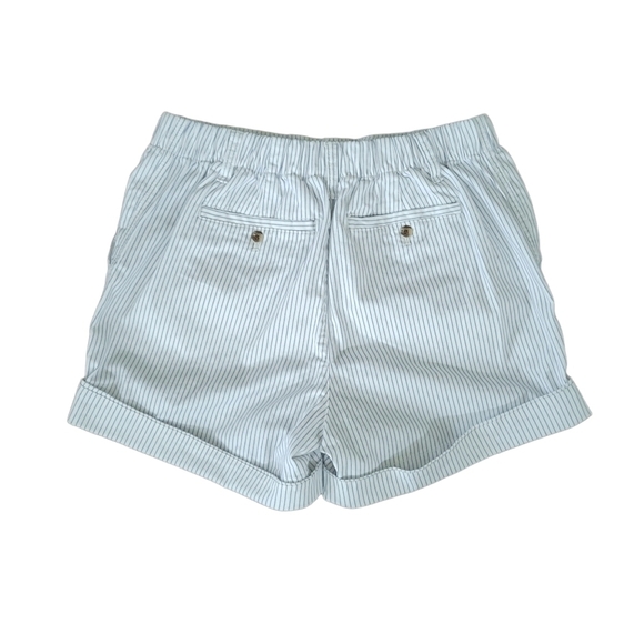 Old Navy High-Waisted OGC Chino Shorts Women's M Blue & White Stripe 4" Inseam - Picture 4 of 8